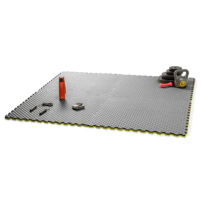 Мат-татамі WCG EVA 100x100x2 см чорно-жовтий – для спорту, єдиноборств, фітнесу, дитячих майданчиків