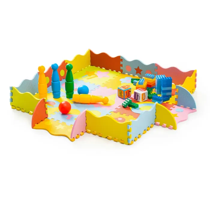 Детский коврик-пазл с бортиками Toys 30x30 WCG EVA - 25 частей. Коврик-пазл для детей. Коврик для малышей