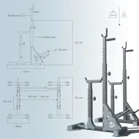 Стойки под штангу 3в1 Bugai Pro – жим, приседания, брусья WCG
