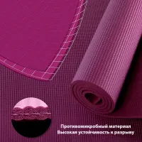 Коврик мат класический универсальный для йоги пилатеса розтяжки фитнеса  WCG M6 Синий