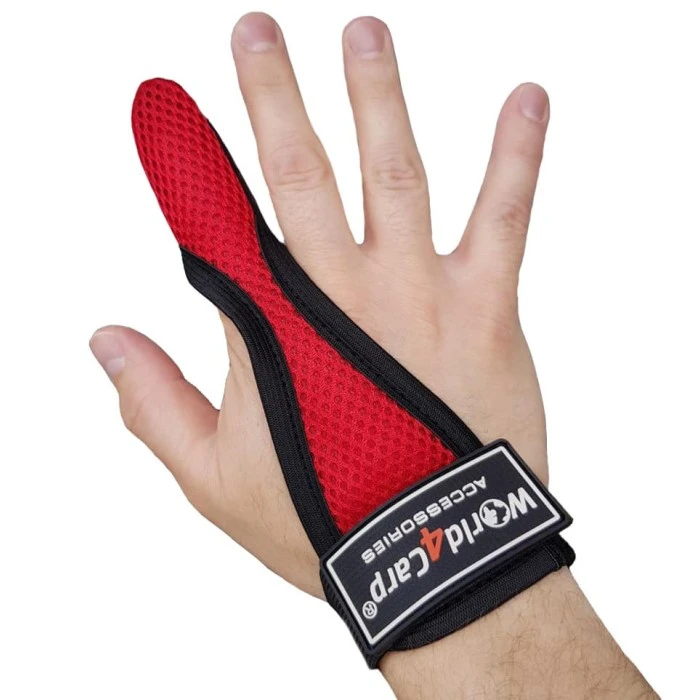 Напальчник для рыбалки World4Carp Finger Protector красный: защита пальца для силовых и дальних забросов