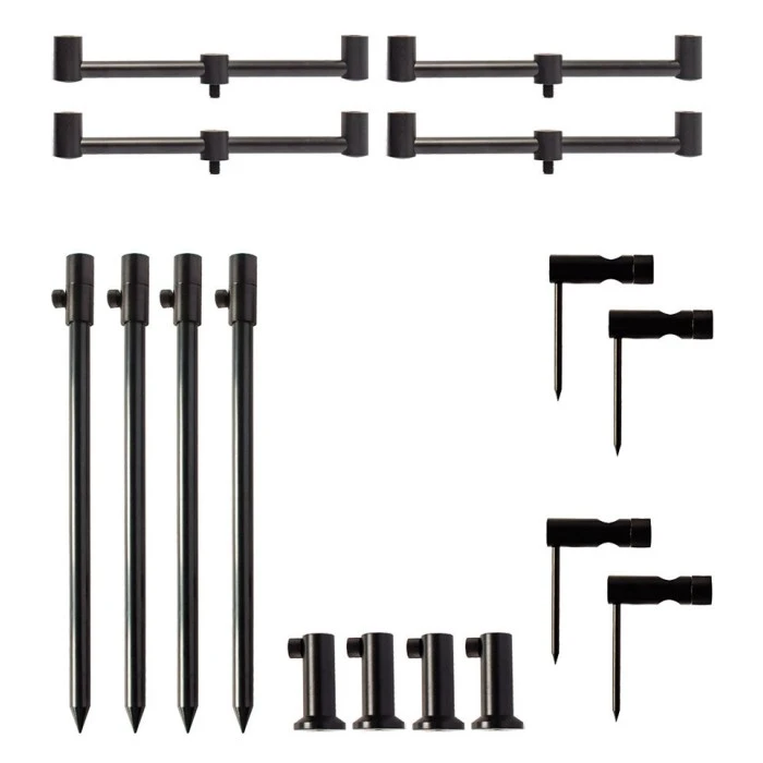 Набор стоек и буз баров в чехле World4Carp Stand Kit Universal 4 Алюминий. Стойки для вудилищ, комплект