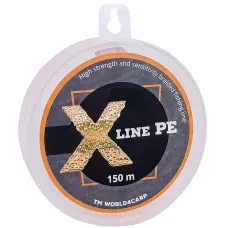 Шнур плетёный X Line PE 150 m Orange 0,10 мм