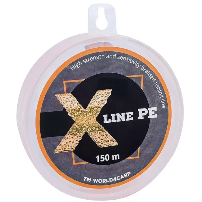 Шнур плетёный X Line PE 150 m Orange 0,10 мм