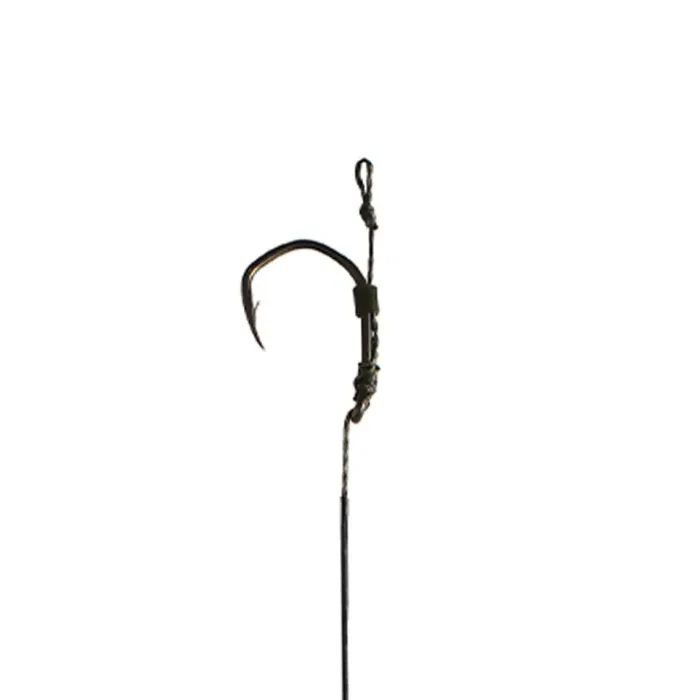 Готовый поводок в оплетке W4C с волосом CLAW POP UP hair rig, крючок CLAW № 8