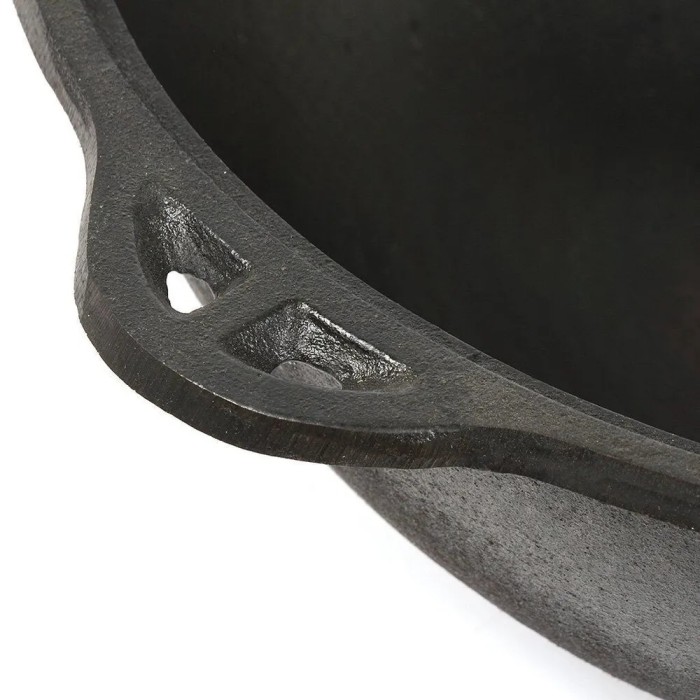 Узбецький казан чавунний Davr Metall з алюмінієвою кришкою 10 л