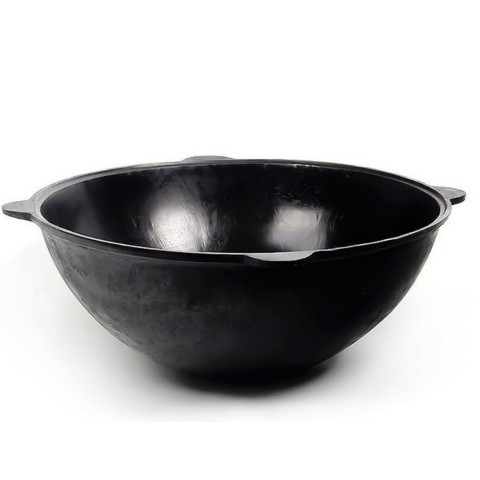 Узбецький казан чавунний Davr Metall без кришки 30 л дно кругле