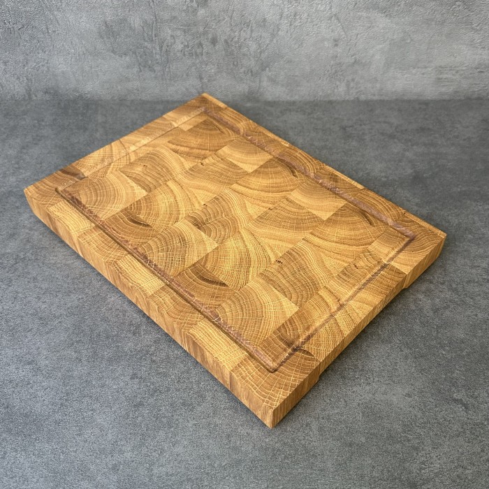 Дерев’яна торцева дошка з пазом з Дуба 20*28*2.5 см