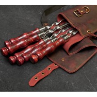 Набір шампурів "Асгард" в шкіряному кейсі 8 предметів