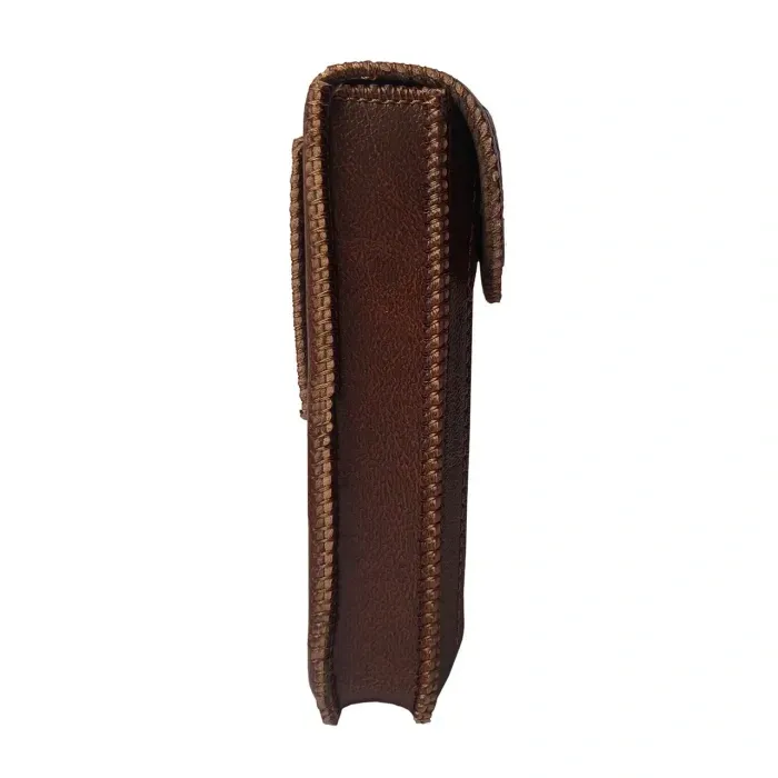 Футляр для очков Acropolis Ф-30/28 с креплением на пояс: жесткий, кожа+пробка, для широких очков