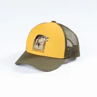 Кепка Acropolis "Щука" желтая ОШМ-21 (хлопок, для рыбалки, S/M/L) - головной убор, защита от солнца