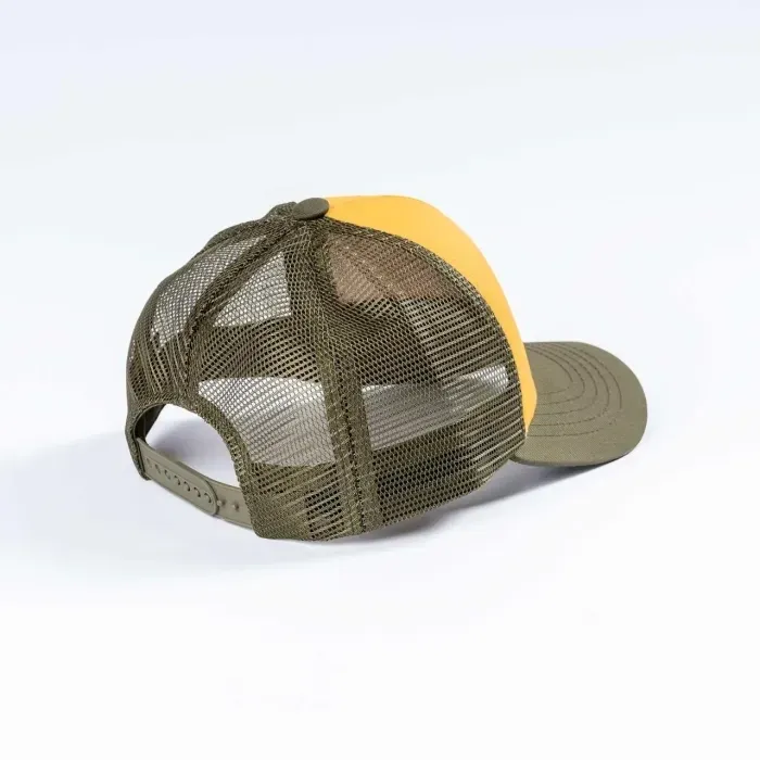 Кепка Acropolis "Щука" желтая ОШМ-21 (хлопок, для рыбалки, S/M/L) - головной убор, защита от солнца