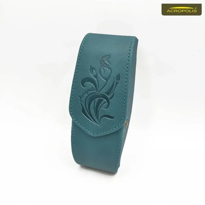 Футляр для очков Acropolis Ф-50/42 из экокожи: стильный, прочный чехол для очков, магнитный клапан, 50x160x30
