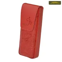 Футляр для очков Acropolis Ф-10/23 из экокожи: прямоугольный, с тиснением, магнит, 140x45x25 мм