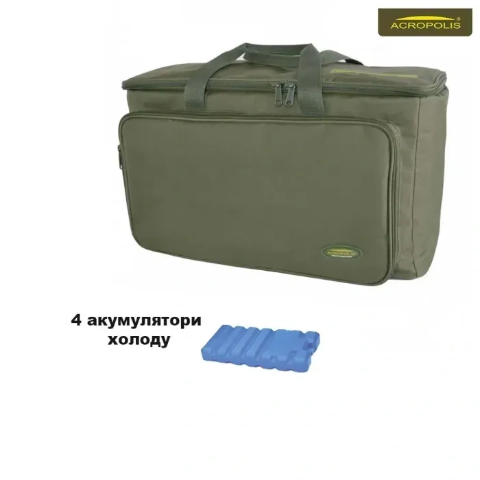 Термосумка Acropolis ТСТ-3 44 л для пикника, туризма, рыбалки: 50x27x32 см с аккумуляторами холода