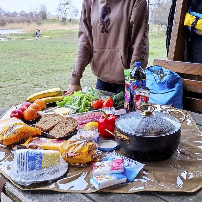 Сумка - скатертина для пікніка, кемпінгу, відпочинку на природі ССП-1 (Acropolis) 119х94см. Сумка для покупок