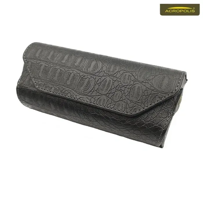 Футляр для очков Acropolis Ф-60/75 из экокожи: жесткий, с подкладкой, 150x60 мм