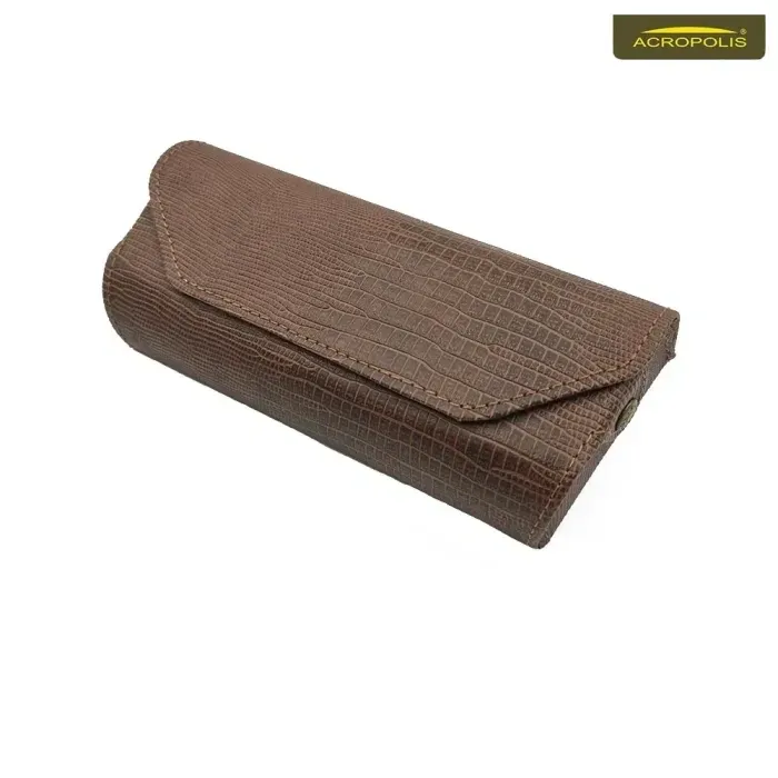 Футляр для очков Acropolis Ф-60/75 из экокожи: жесткий, с подкладкой, 150x60 мм