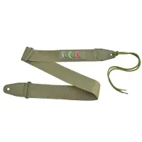 Гитарный ремень с ячейками для медиаторов Ranger Green (Khaki) с терможатием Music day - GR-2kh