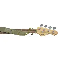 Гитарный ремень с ячейками для медиаторов Ranger Green (Khaki) с терможатием Music day - GR-2kh