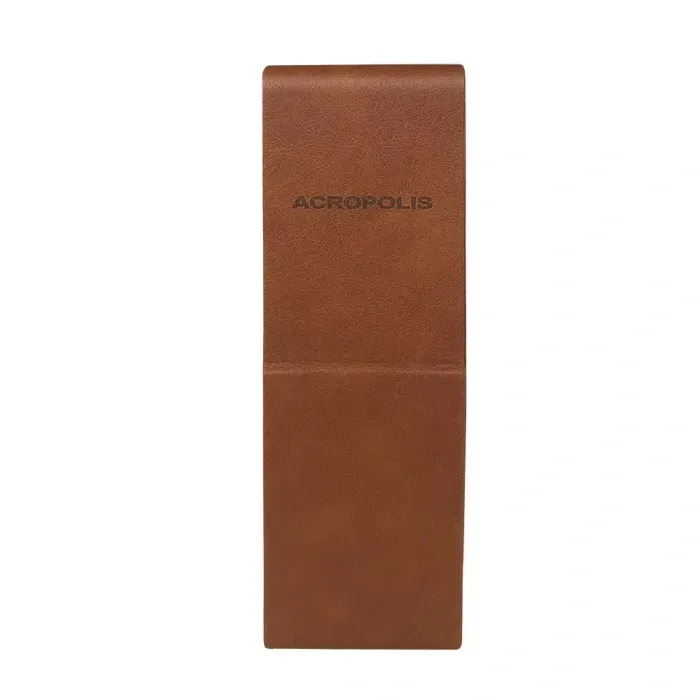 Футляр для очков Acropolis Ф-06/04 коричневый из PU кожи: жесткий пенал, 160х43х36 мм