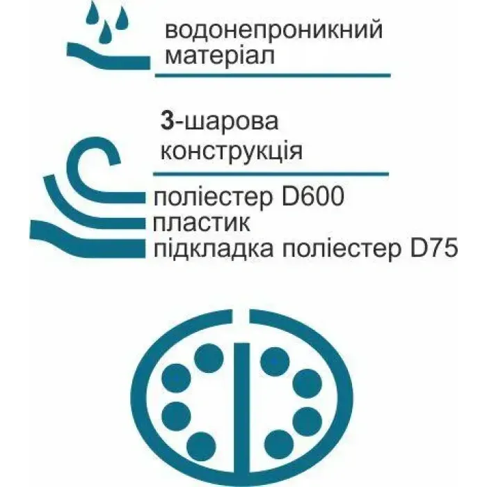 Рыбацкий жесткий чехол для удочек и спиннингов 2-х секционный с фиксированным креплением Acropolis КВ-12а