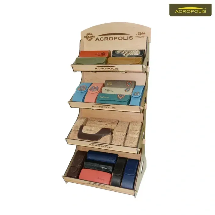 Стойка для футляров Acropolis ПФ-1 (78x37x33 см) из фанеры, разборная, для очков