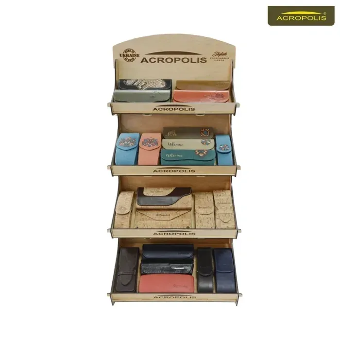 Стойка для футляров Acropolis ПФ-1 (78x37x33 см) из фанеры, разборная, для очков