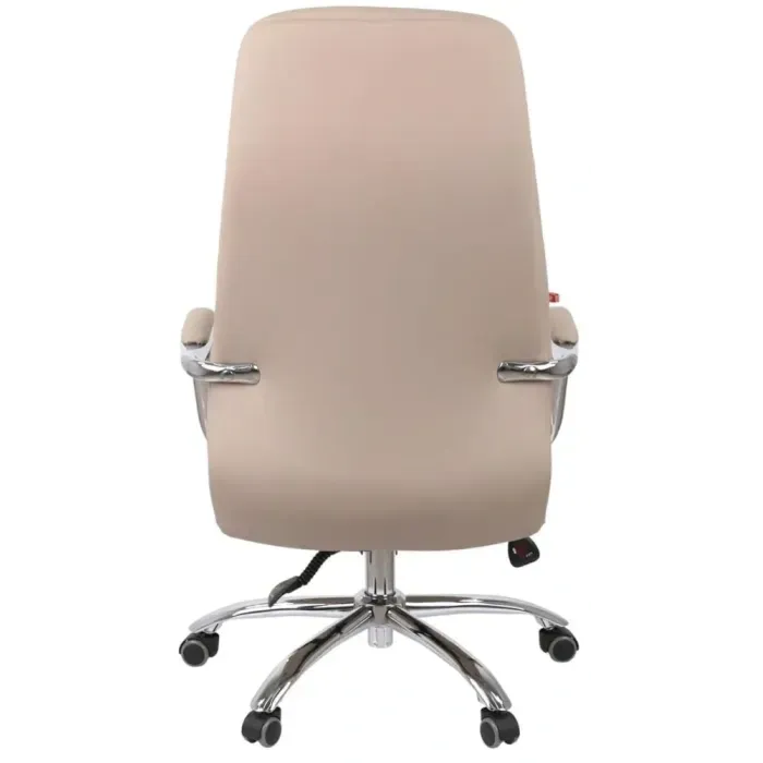 Крісло керівника АКЛАС Сейя ANF (PU Beige) ергономічне, шкіряне, з аніфіксом, хром