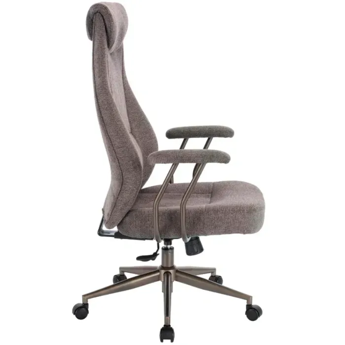 Кресло офисное АКЛАС Булат R-SR (DV-97 Dark gray) для руководителя, эргономичное, с подголовником, металл
