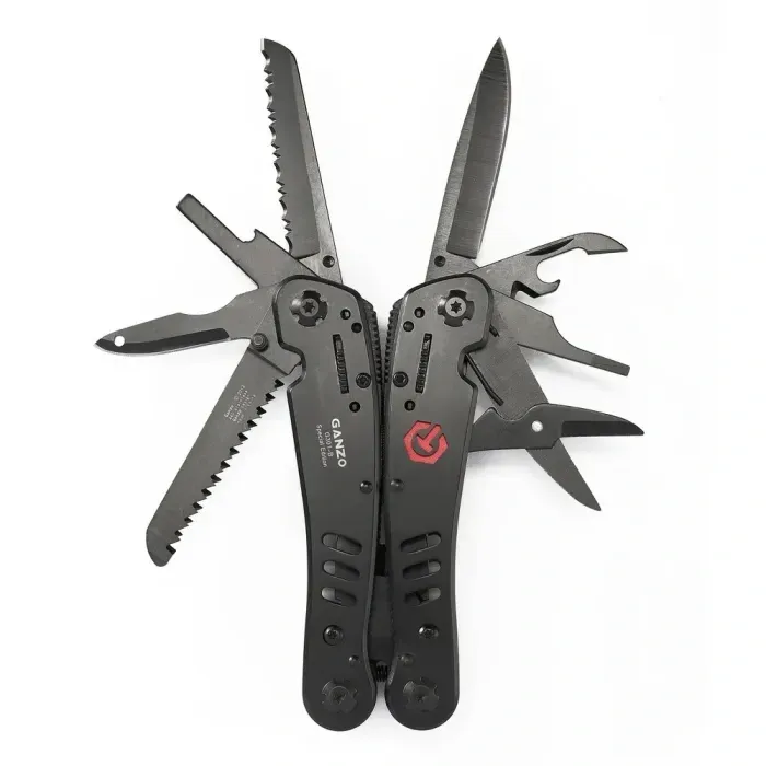 Мультитул на 12 інструментів Multi Tool Ganzo G301-В. Мультитул із плоскогубцями та кусачками, викруткою, пилкою