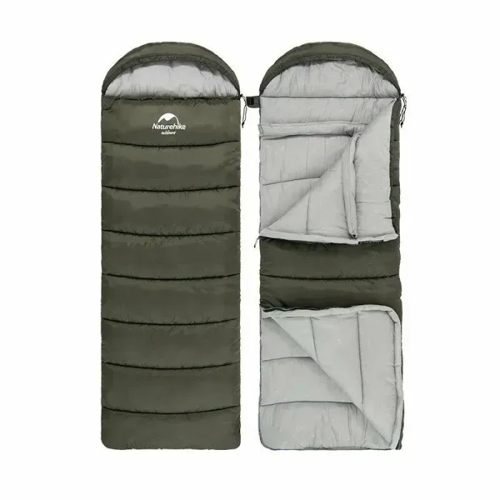 Спальник с капюшоном Naturehike U350 NH20MSD07, (1°C), правый, зеленый, спальный мешок