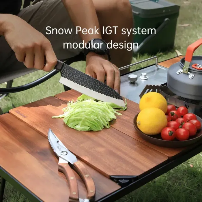 Набір кухонний для кемпінгу NexTool Camp Chef: ніж Santoku + ножиці + дошка, чохол