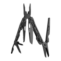 Мультитул NexTool Black Knight 11 в 1: плоскогубцы, нож, пила, отвертки, черный, нержавейка