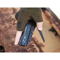 Мультитул NexTool Black Knight 11 в 1: плоскогубцы, нож, пила, отвертки, черный, нержавейка