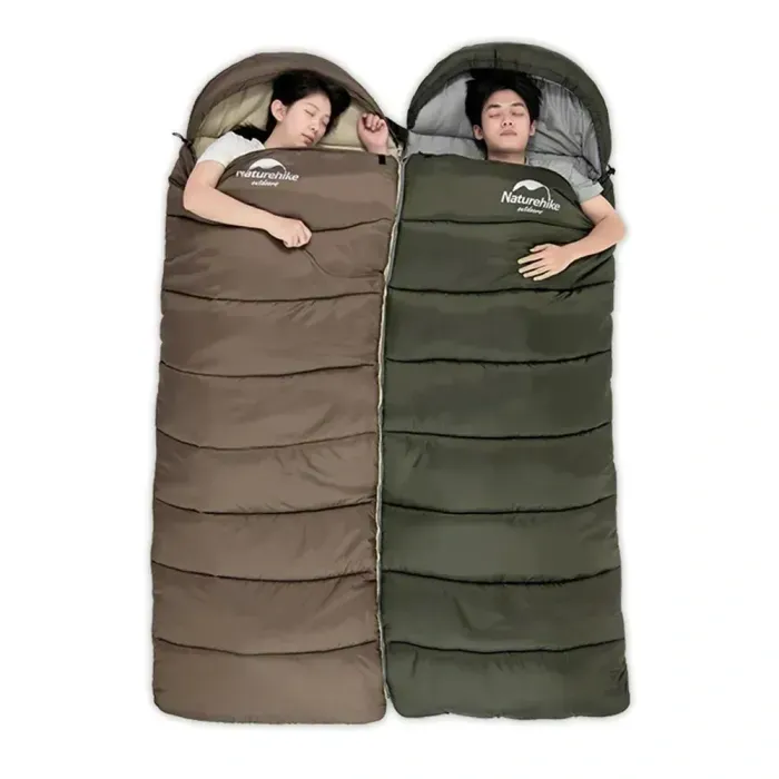 Спальник с капюшоном Naturehike U150 NH20MSD07, (11°C), правый, коричневый, спальный мешок