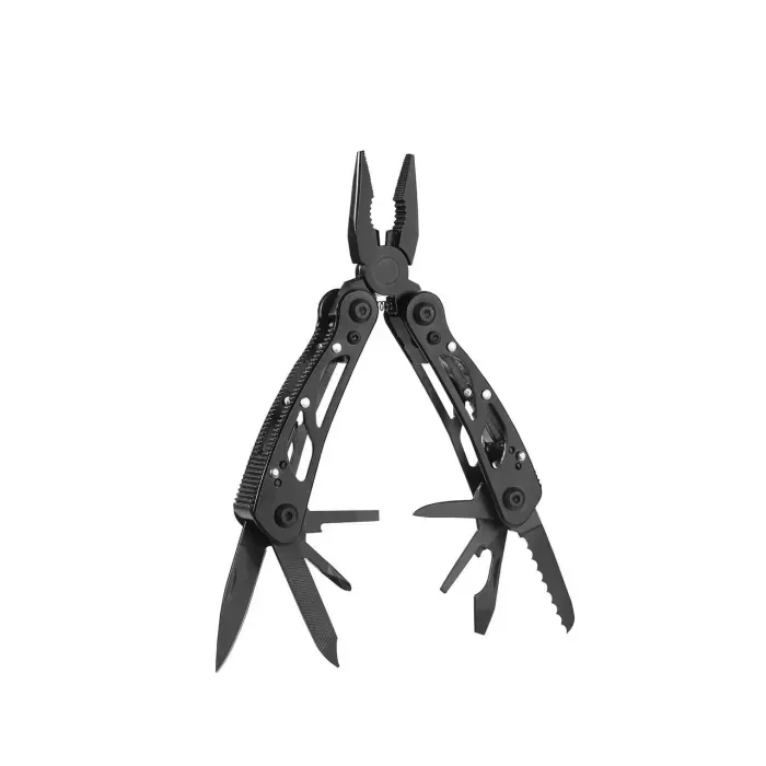Мультитул Ganzo G104 S черный: складной, 11 функций, плоскогубцы, нож, чехол, для туризма