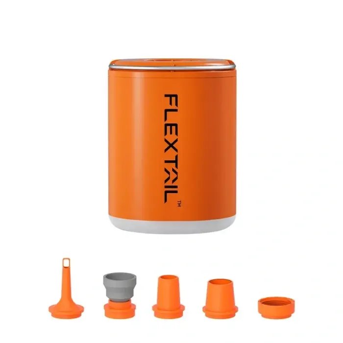 Насос-фонарь Flextail Tiny Pump 2X: 3в1 (надув/сдув) + LED-фонарь, оранжевый, 180 л/мин, IP44, для кемпинга