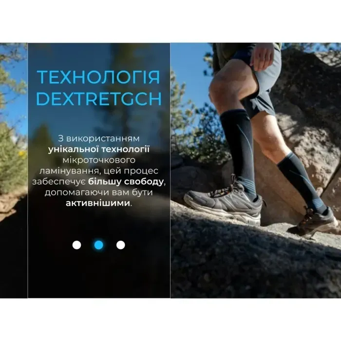 Водонепроницаемые носки Dexshell Longlite 2.0 (L 43-46) синие полоски: для спорта, рыбалки, осень-весна
