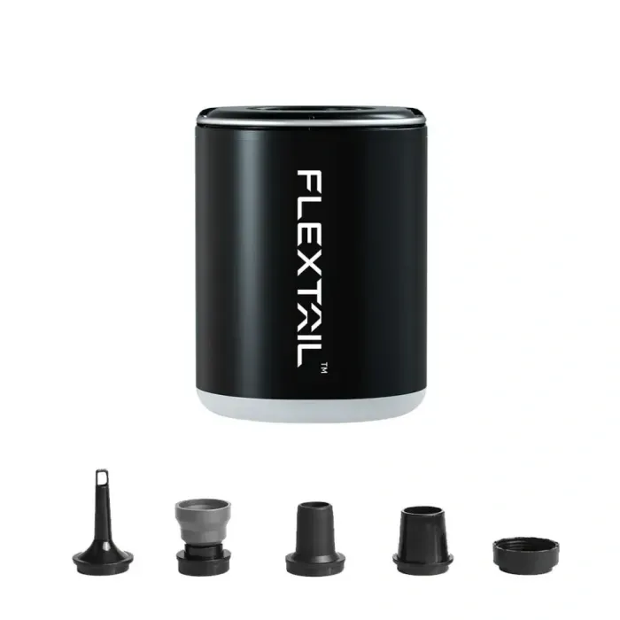 Насос-фонарь Flextail Tiny Pump 2X: 3 в 1, черный, для кемпинга, надувания/сдувания, LED фонарь