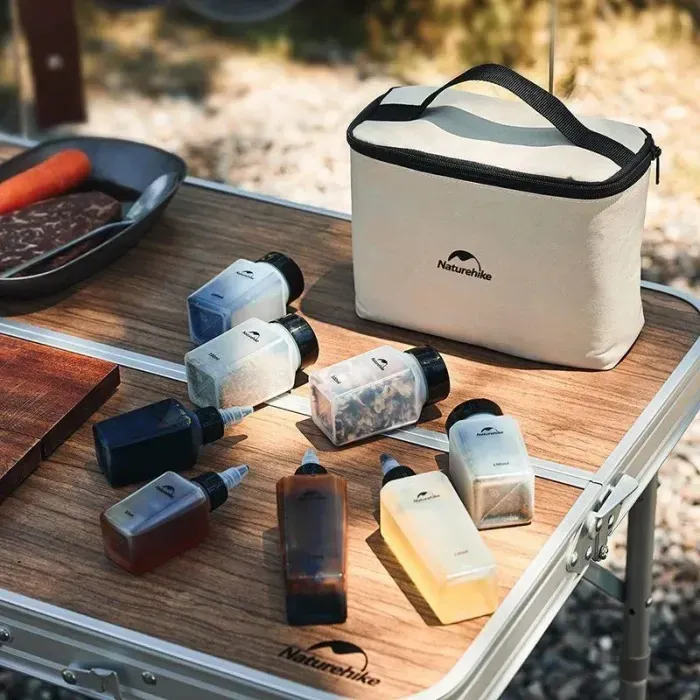 Набор емкостей для специй Naturehike CNH22CJ043 (8 шт) + сумка-органайзер, для масла, соуса, меда
