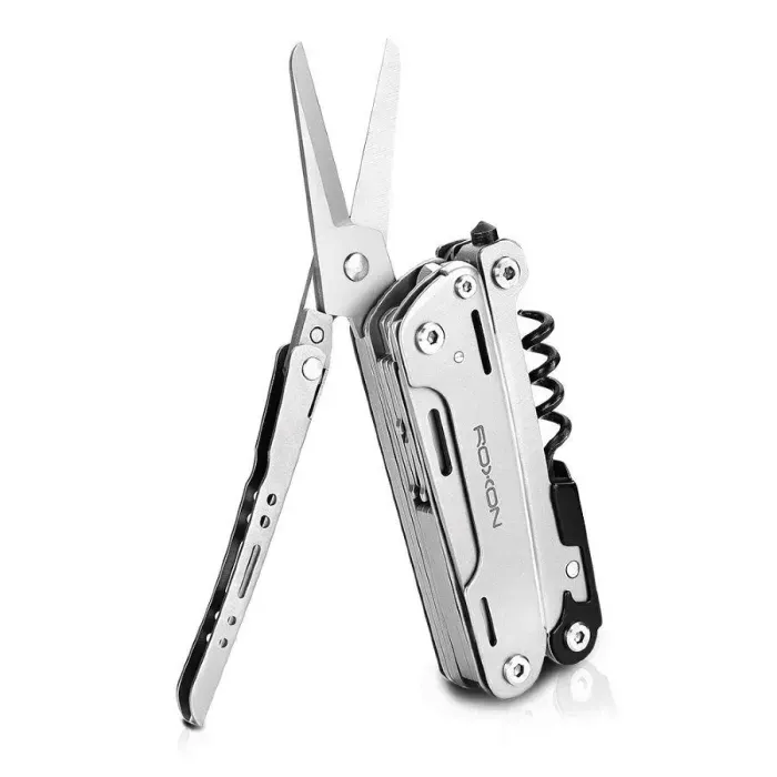 Мультитул с 16 инструментами из нержавейки Roxon Storm S801S. Мультитул с плоскогубцами, пилой, ножом, скобой