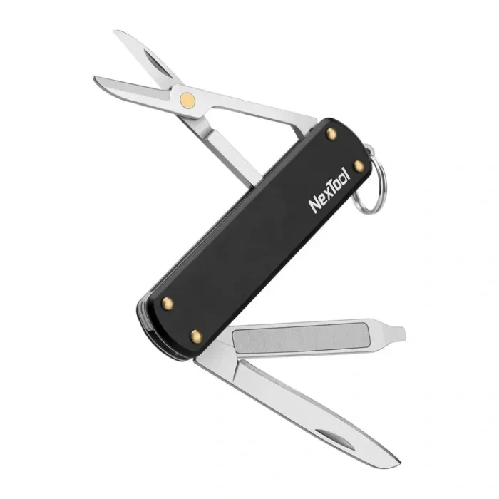 Мультитул NexTool Mini Pocket Knife черный: 5 функций, складной, карманный, алюминий, 28.5г