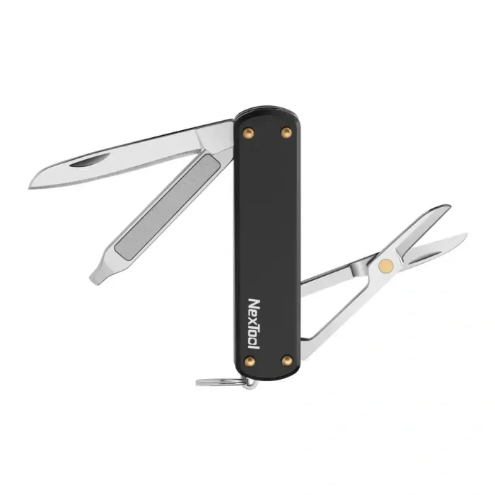 Мультитул NexTool Mini Pocket Knife черный: 5 функций, складной, карманный, алюминий, 28.5г