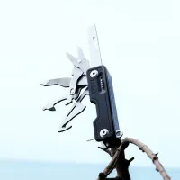 Мультитул NexTool Multi Functional Knife черный (10 функций) / 88г / нож, открывашка, отвертки