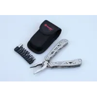 Мультитул с линейкой, шилом, 2 ножами, открывалкой Multi Tool Ganzo G112 для туризму, рыбалки, кемпингу