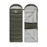 Спальник з капюшоном Naturehike U350 NH20MSD07, (1°C), лівий, зелений, спальний мішок