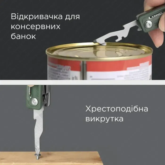 Мультитул NexTool Multi Functional Knife зеленый: 10 функций, нож, ножницы, открывалка, 88г