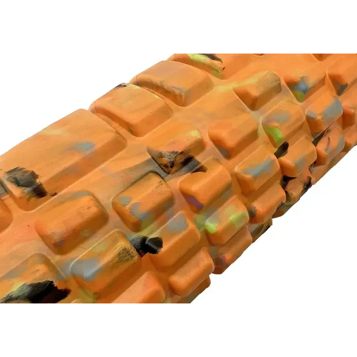 Масажний ролик EasyFit Grid Roller 33 см v.1.1 Multi Жовтогарячий