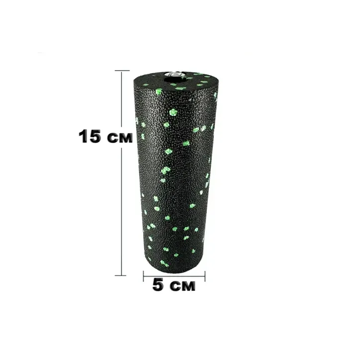 Массажный ролик EasyFit EPP 15х5 см салатовый для йоги и фитнеса, для разогрева и восстановления мышц.